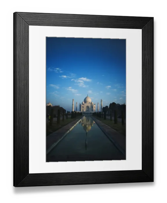 Framed Print : Early morning view of the Taj Mahal with reflection, Agra, Uttar Pradesh, India Framed Print : Early morning view of the Taj Mahal with reflection, Agra, Uttar Pradesh, India