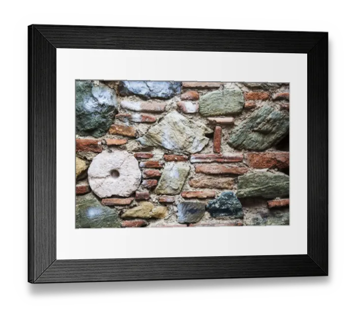 Framed Print : Stone wall of Aghia Sofia church