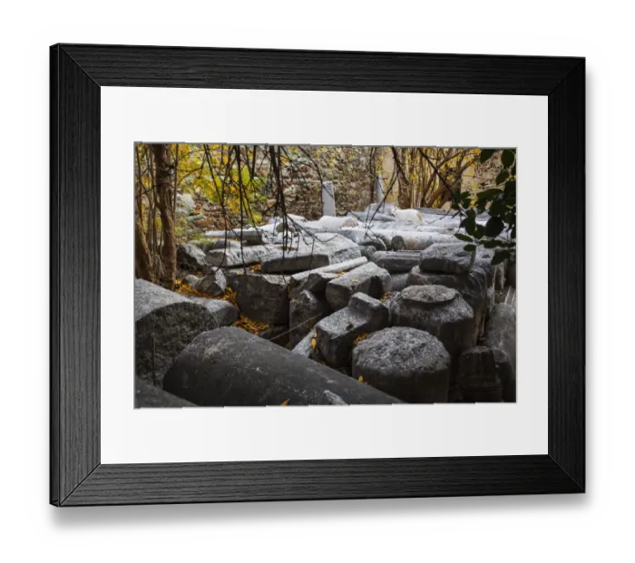 Framed Print : Stone ruins at Church of St. George Framed Print : Stone ruins at Church of St. George