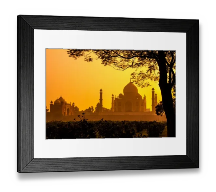 Framed Print : Taj Mahal seen from Yamuna River at sunset Framed Print : Taj Mahal seen from Yamuna River at sunset