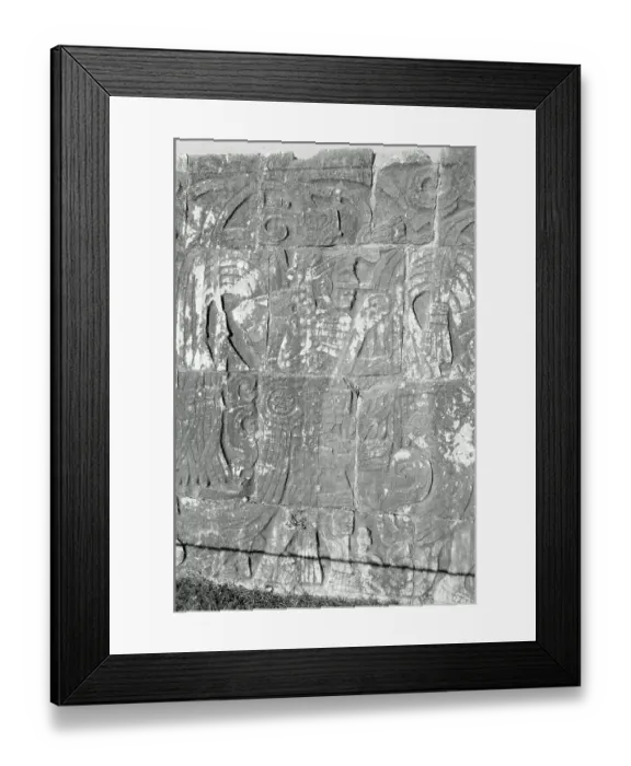 Framed Print : Ancient Mayan Warrior Carving, Chichen Itza Framed Print : Ancient Mayan Warrior Carving, Chichen Itza