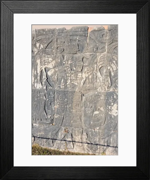 Framed Print : Ancient Mayan Warrior Carving, Chichen Itza Framed Print : Ancient Mayan Warrior Carving, Chichen Itza