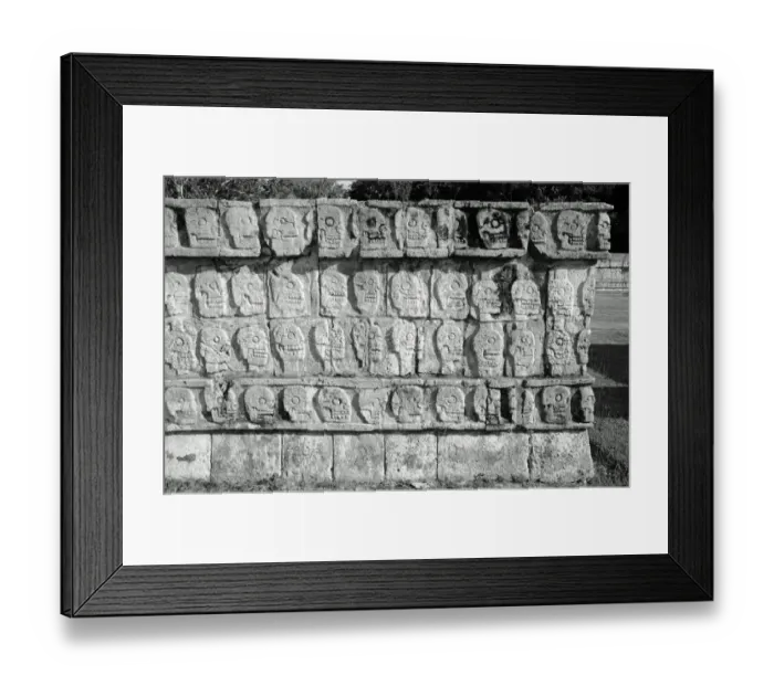 Framed Print : Tzompantli Skull Carvings, Chichen Itza Framed Print : Tzompantli Skull Carvings, Chichen Itza