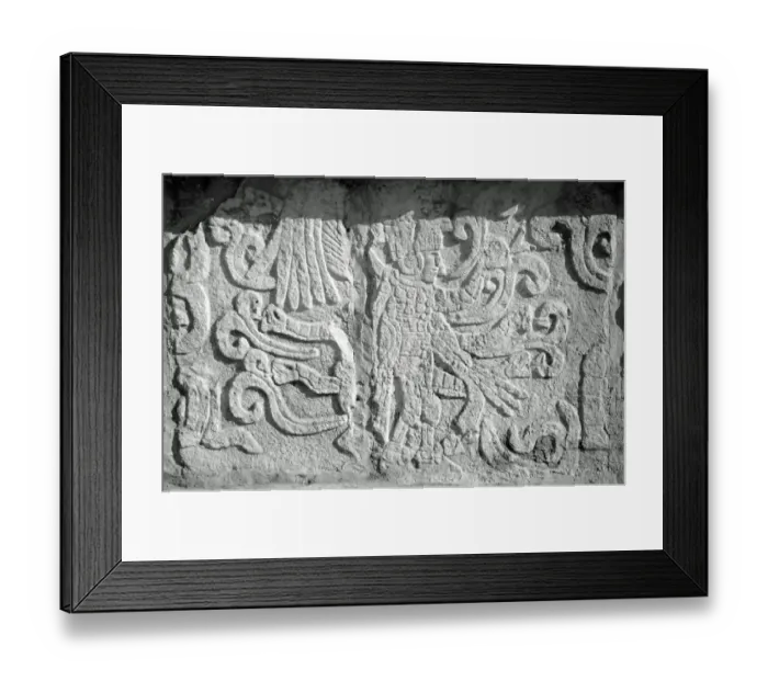 Framed Print : Mayan Warrior Stone Carving Framed Print : Mayan Warrior Stone Carving