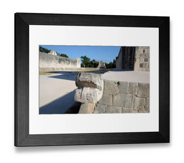 Framed Print : Great Ball Court and Serpent Statue, Chichen Itza Framed Print : Great Ball Court and Serpent Statue, Chichen Itza