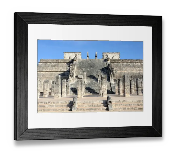 Framed Print : Mayan Step Pyramid and Columns Framed Print : Mayan Step Pyramid and Columns