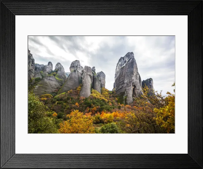 Framed Print : Rugged cliffs and autumn foliage Framed Print : Rugged cliffs and autumn foliage
