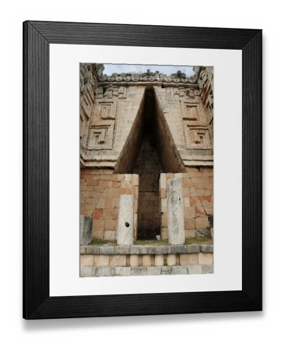Framed Print : Architecture and Decorative Facade of Mayan Ruins Framed Print : Architecture and Decorative Facade of Mayan Ruins