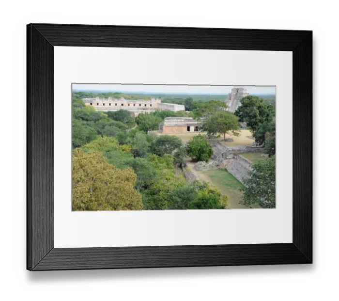 Framed Print : Ancient Mayan City of Uxmal, Surrounded by Forest Framed Print : Ancient Mayan City of Uxmal, Surrounded by Forest