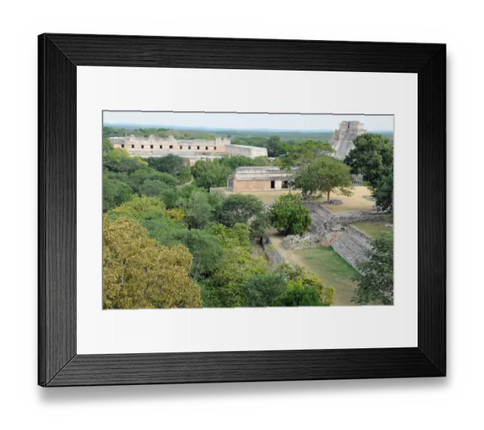 Framed Print : Ancient Mayan City of Uxmal, Surrounded by Forest Framed Print : Ancient Mayan City of Uxmal, Surrounded by Forest