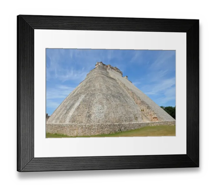 Framed Print : Ancient Mayan Curved Step Pyramid, Uxmal Framed Print : Ancient Mayan Curved Step Pyramid, Uxmal