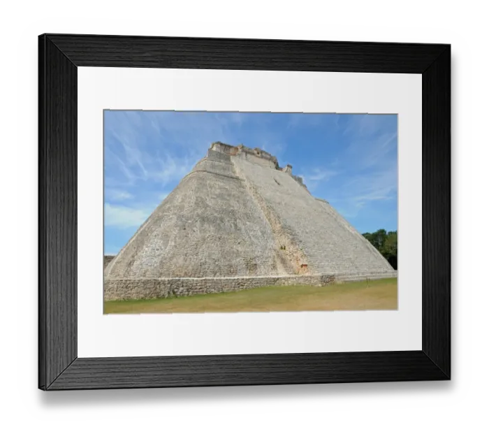Framed Print : Ancient Mayan Curved Step Pyramid, Uxmal Framed Print : Ancient Mayan Curved Step Pyramid, Uxmal