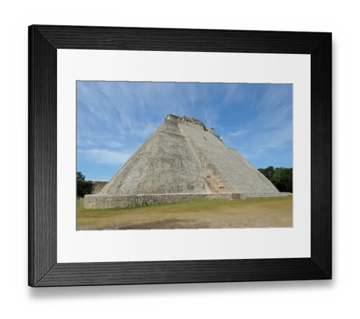 Framed Print : Ancient Mayan Curved Step Pyramid, Uxmal Framed Print : Ancient Mayan Curved Step Pyramid, Uxmal