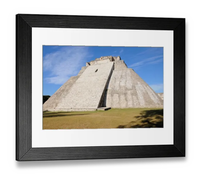 Framed Print : Ancient Mayan Curved Step Pyramid, Uxmal Framed Print : Ancient Mayan Curved Step Pyramid, Uxmal