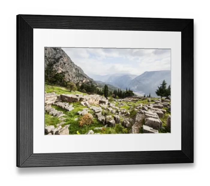 Framed Print : Stone debris at a site of ruins Framed Print : Stone debris at a site of ruins