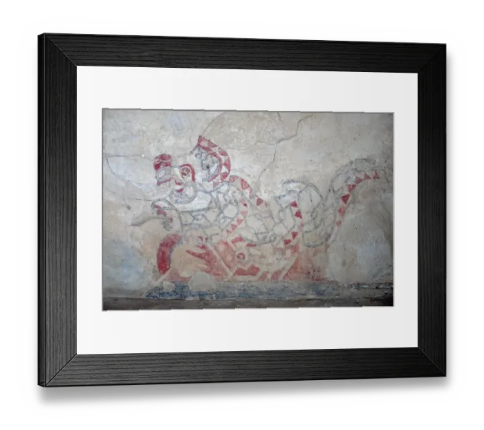 Framed Print : Ancient Mural at Teotihuacan