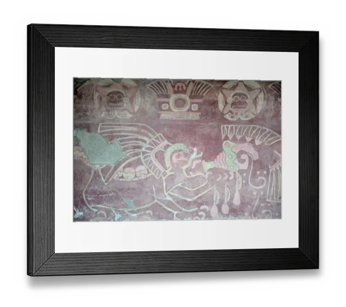 Framed Print : Ancient Mural at Teotihuacan Framed Print : Ancient Mural at Teotihuacan