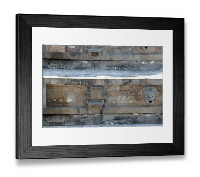 Framed Print : Temple of Feathered Serpent Pyramid, Teotihuacan Framed Print : Temple of Feathered Serpent Pyramid, Teotihuacan