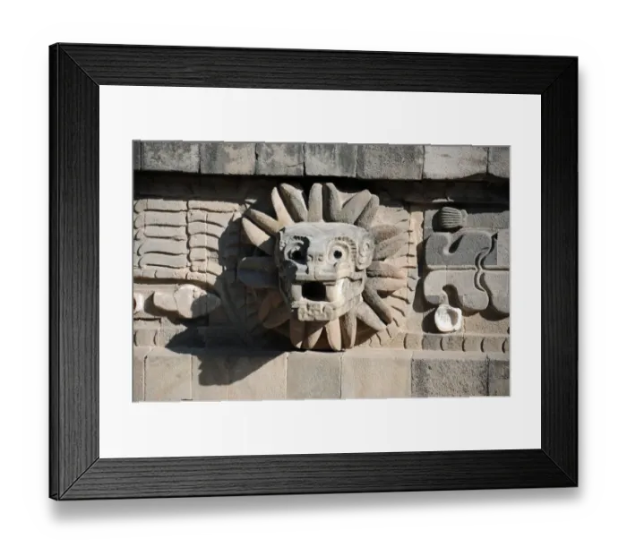 Framed Print : Stone Serpent Head Sculpture, Teotihuacan Framed Print : Stone Serpent Head Sculpture, Teotihuacan