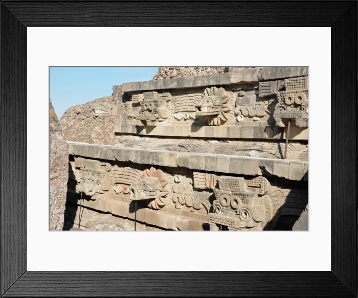 Framed Print : Temple of Feathered Serpent Pyramid, Teotihuacan