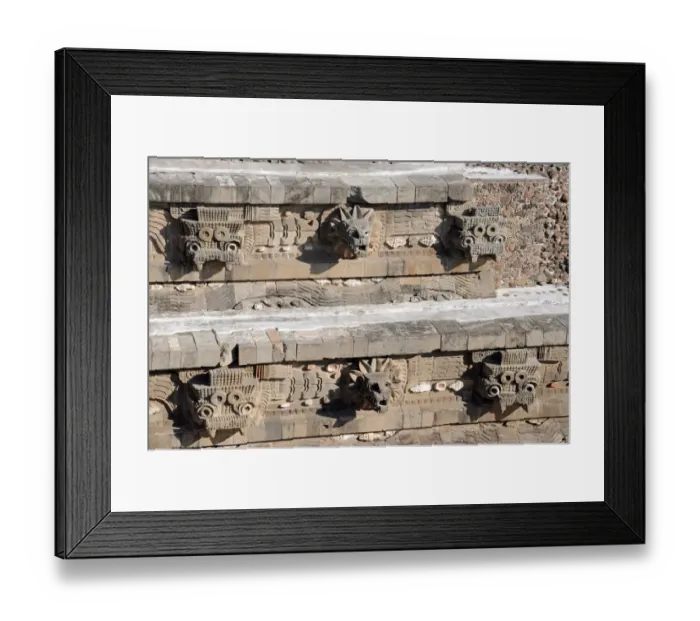 Framed Print : Temple of Feathered Serpent Pyramid, Teotihuacan
