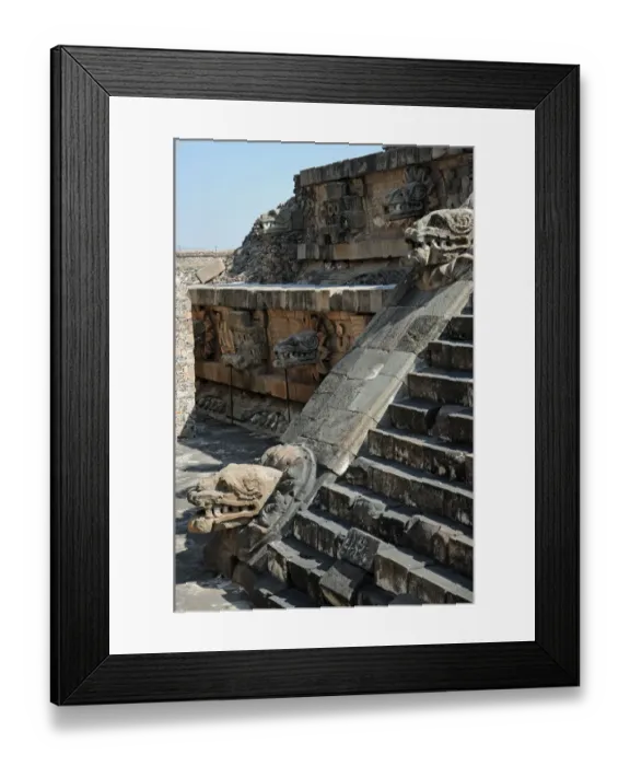 Framed Print : Temple of Feathered Serpent Pyramid, Teotihuacan Framed Print : Temple of Feathered Serpent Pyramid, Teotihuacan