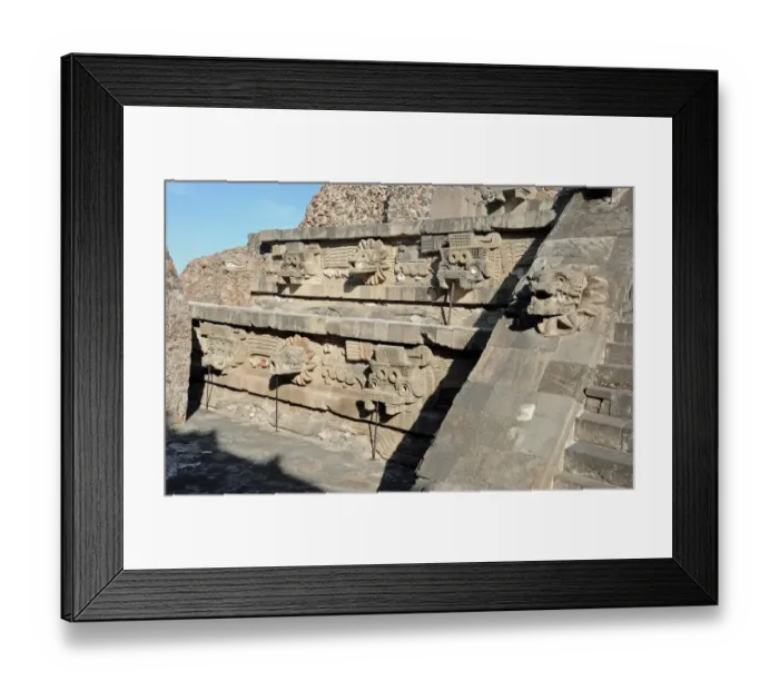 Framed Print : Temple of Feathered Serpent Pyramid, Teotihuacan