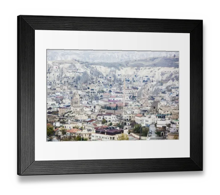 Framed Print : Houses and man-made cave dwellings Framed Print : Houses and man-made cave dwellings