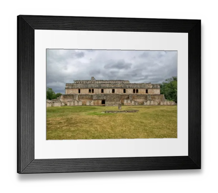 Framed Print : Palace of Codz Poop exterior at Kabah Mayan Ruins Framed Print : Palace of Codz Poop exterior at Kabah Mayan Ruins