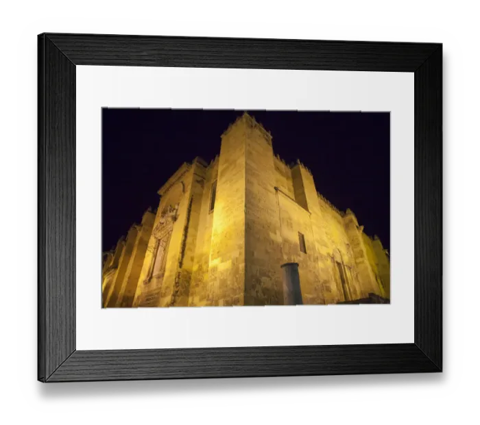 Framed Print : Mosque-Cathedral of CAordoba illuminated at night Framed Print : Mosque-Cathedral of CAordoba illuminated at night
