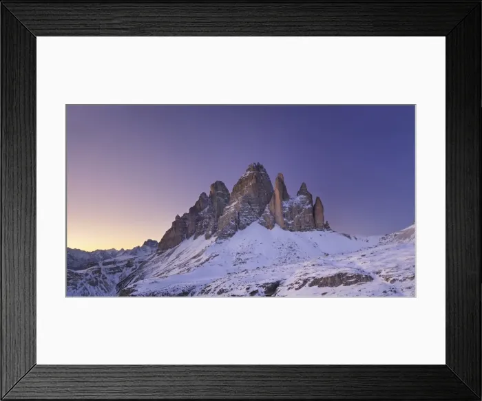 Framed Print : Alpenglow on the Tre Cime Di Lavaredo (Dolomites - Italy) Framed Print : Alpenglow on the Tre Cime Di Lavaredo (Dolomites - Italy)