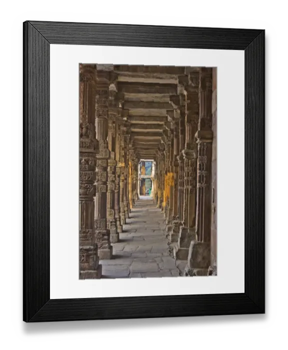 Framed Print : Pillars at Qutub Minar Framed Print : Pillars at Qutub Minar
