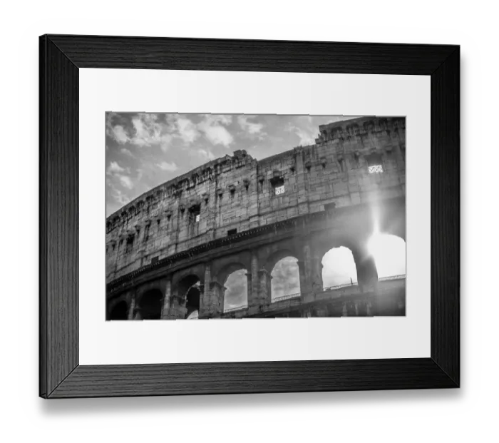 Framed Print : The Arena. A blak and white close up shot of the famous Colleseum in Rome Italy Framed Print : The Arena. A blak and white close up shot of the famous Colleseum in Rome Italy