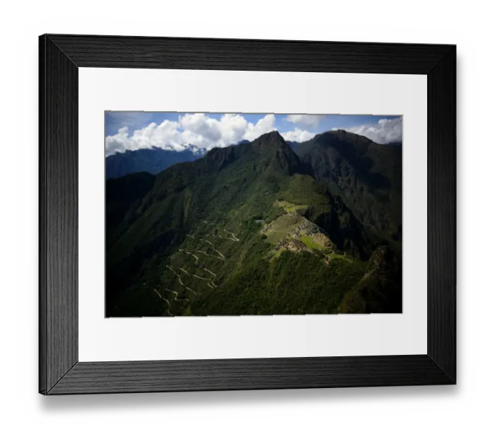 Framed Print : High angle view of Machu Picchu Framed Print : High angle view of Machu Picchu