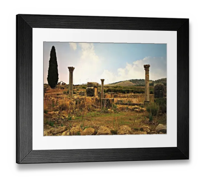 Framed Print : Marokko, Volubilis, ehem. rAom. Garnisonsstadt Framed Print : Marokko, Volubilis, ehem. rAom. Garnisonsstadt