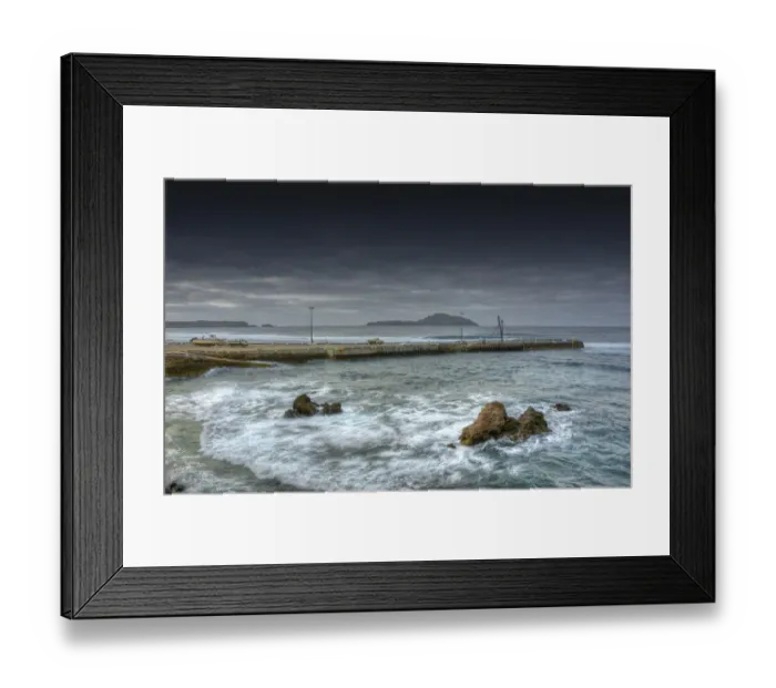 Framed Print : Passing Storm and rough seas at the Kingston Wharf, Norfolk Island Framed Print : Passing Storm and rough seas at the Kingston Wharf, Norfolk Island