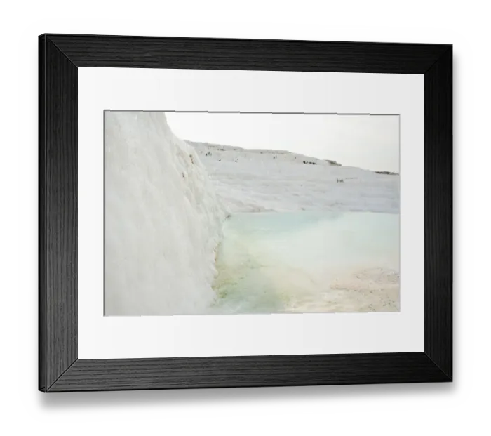 Framed Print : White travertine terrace at Pamukkale