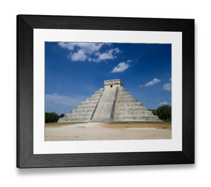 Framed Print : Mayan Temple El Castillo Chichen Itza Framed Print : Mayan Temple El Castillo Chichen Itza