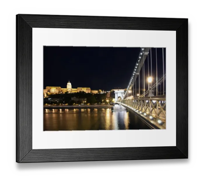 Framed Print : Buda Castle and Szechenyi Chain Bridge Framed Print : Buda Castle and Szechenyi Chain Bridge