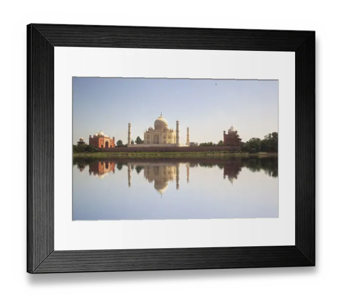 Framed Print : Taj Mahal with reflection in the river, Agra, India Framed Print : Taj Mahal with reflection in the river, Agra, India