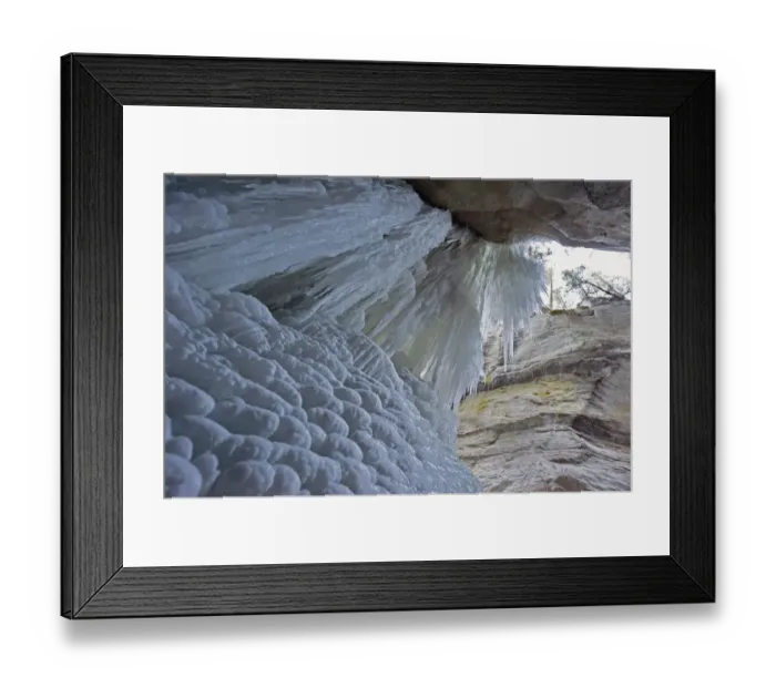 Framed Print : Frozen Waterfall At Maligne Canyon