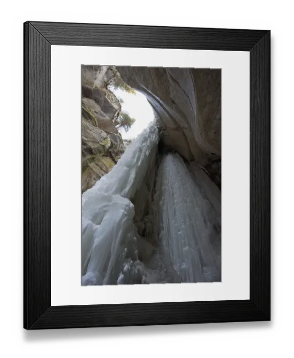 Framed Print : Frozen Waterfall At Maligne Canyon Framed Print : Frozen Waterfall At Maligne Canyon