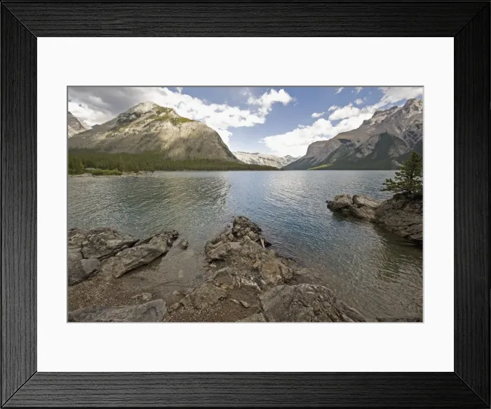 Framed Print : Canadian Rocky Mountains And A Lake Framed Print : Canadian Rocky Mountains And A Lake