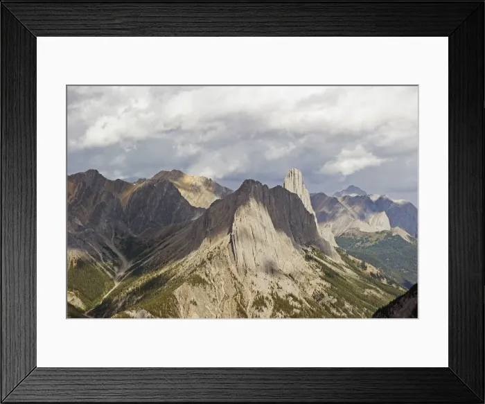 Framed Print : Rugged Peaks Of The Canadian Rocky Mountains Framed Print : Rugged Peaks Of The Canadian Rocky Mountains
