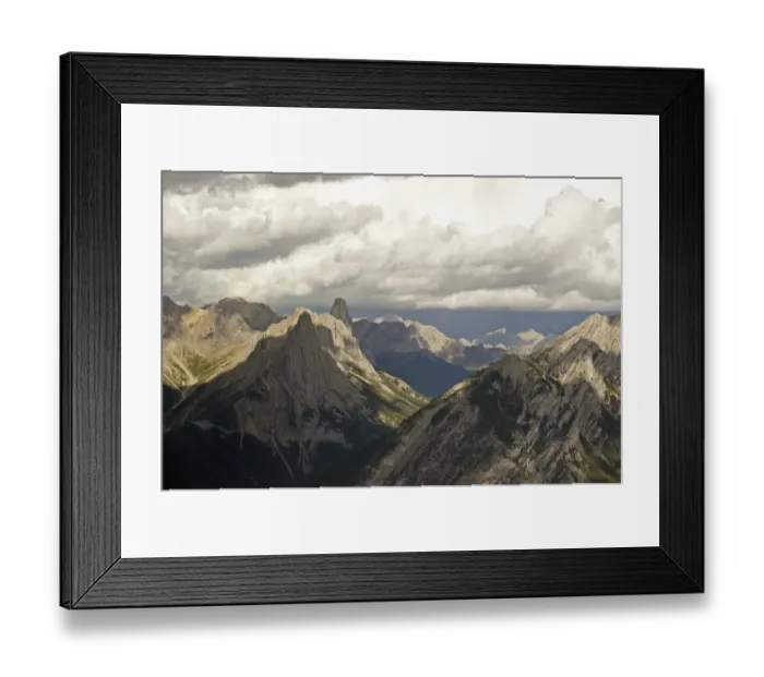 Framed Print : Cloud Over Rugged Mountain Peaks Framed Print : Cloud Over Rugged Mountain Peaks