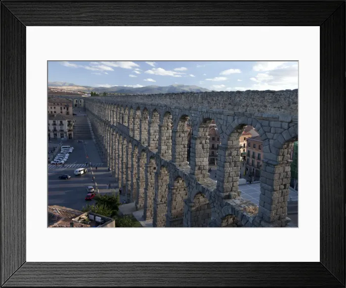 Framed Print : Roman Aqueduct in Segovia spain