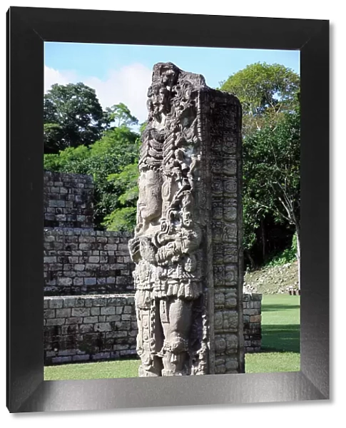 Stela A, Ancient Mayan Stone Statue, Copan