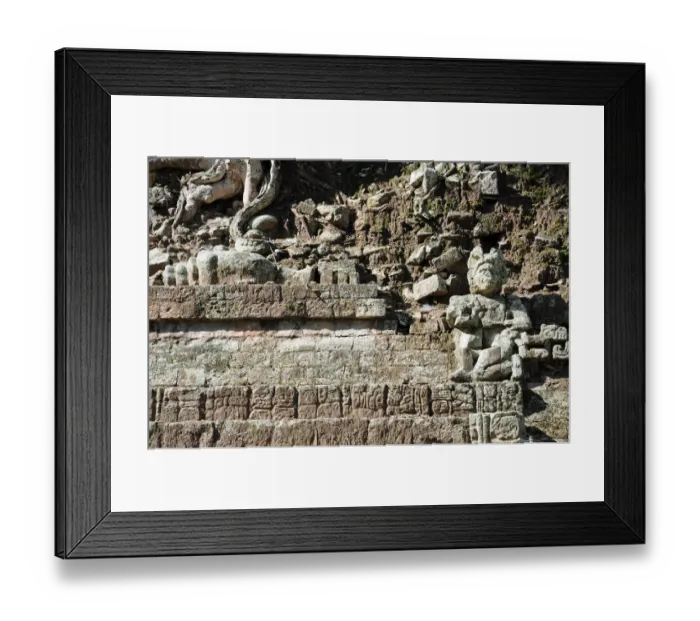 Framed Print : Ancient Mayan Stone Sculptures and Ruins, Copan Framed Print : Ancient Mayan Stone Sculptures and Ruins, Copan