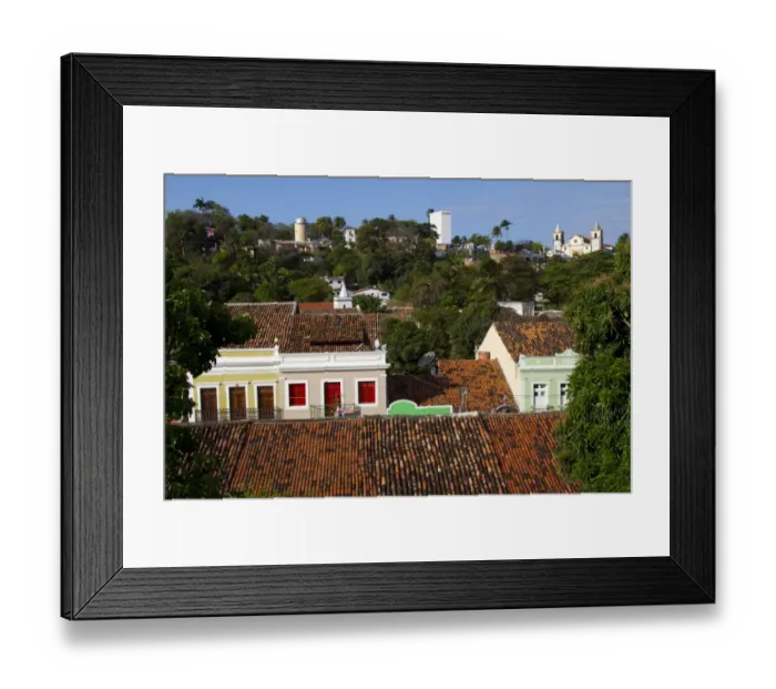 Framed Print : Olinda. View of Olinda, in Pernambuco state - Brazil.The city is one of Framed Print : Olinda. View of Olinda, in Pernambuco state - Brazil.The city is one of