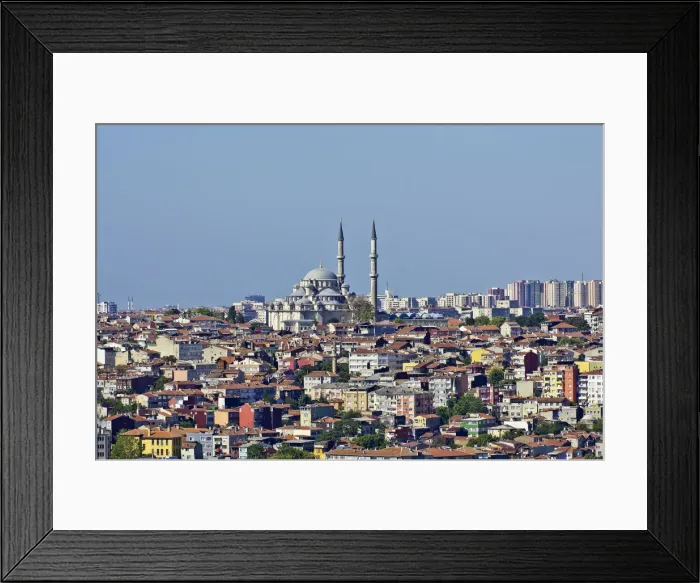 Framed Print : View of Istanbul as seen from the Galata tower, the Sueleymaniye Mosque at the back, Istanbul, Turkey Framed Print : View of Istanbul as seen from the Galata tower, the Sueleymaniye Mosque at the back, Istanbul, Turkey